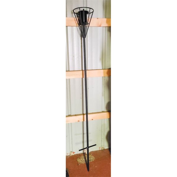 LARGE METAL FUEL & WICK LAWN TORCHES