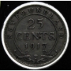 Image 1 : 1917 NEWFOUNDLAND SILVER 25 CENT COIN