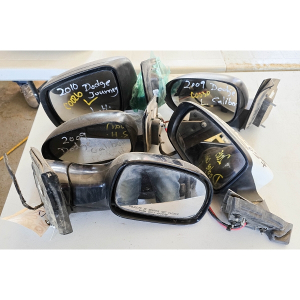 ASSORTED SALVAGED SIDE MIRRORS