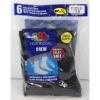 Image 1 : 6PK FRUIT OF THE LOOM BLACK MENS CREW SOCKS