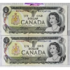 Image 1 : TWO SEQUENTIAL 1973 CANADIAN $1 BANKNOTES