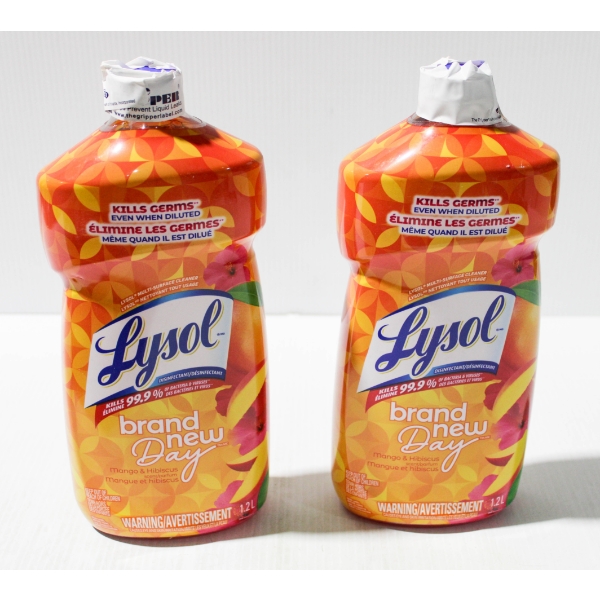 2 X 1.2L LYSOL BRAND NEW DAY MANGO & HIBISCUS CLEANER