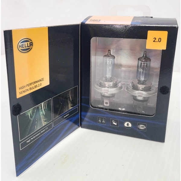 HELLA 9003 XENON HEADLIGHTS BULB 2.0 SET - 12V 60/55W