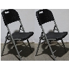 Image 1 : 2 NEW DELUXE CONTOURED FOLDING CHAIRS