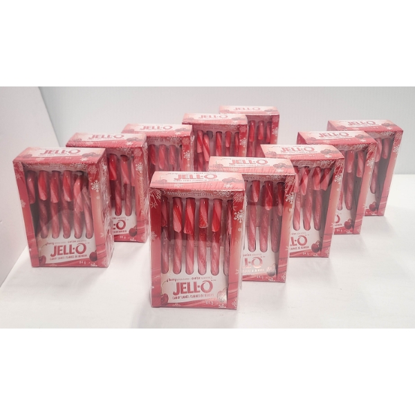 10 X 6 CHERRY JELL-O CANDY CANES