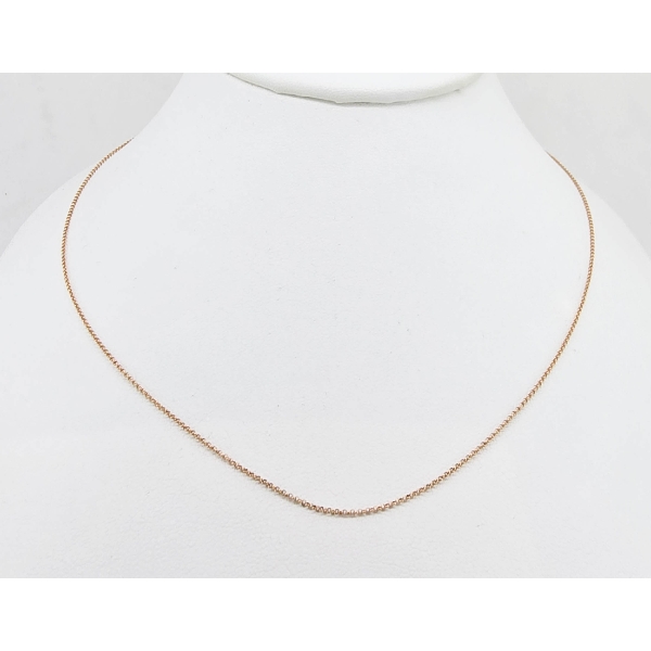 10K ROSE GOLD 18" NECKLACE
