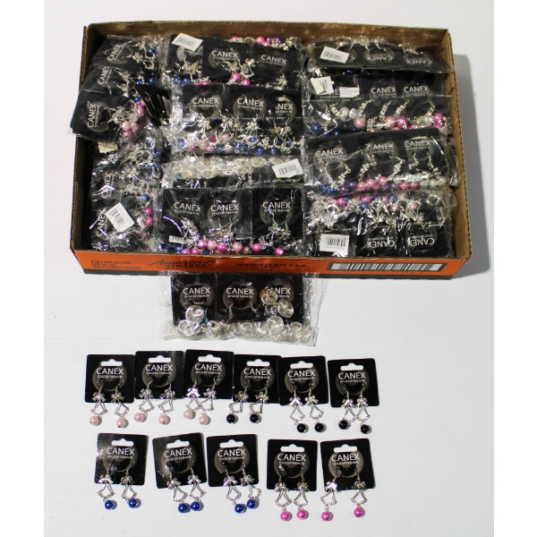 35 BAGS X 10+ PIERCED EARRING COSTUME JEWELRY 
