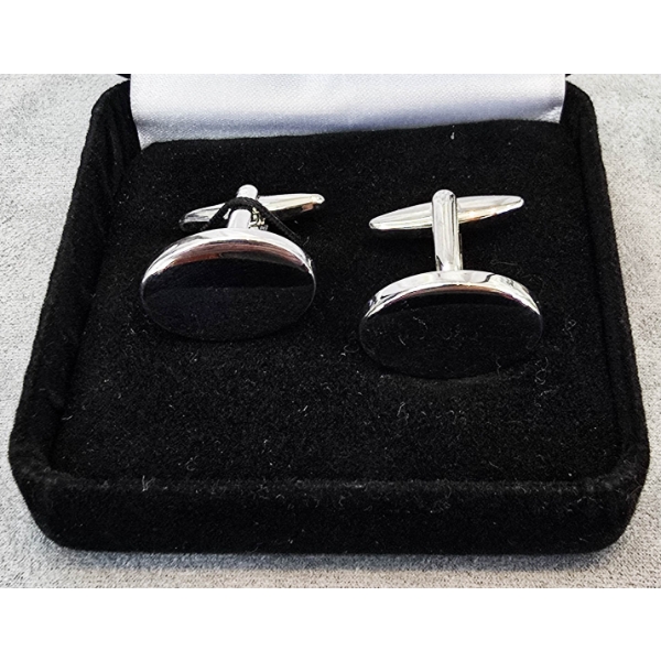 NEW STEEL MEN'S CUFFLINKS - ENGRAVABLE