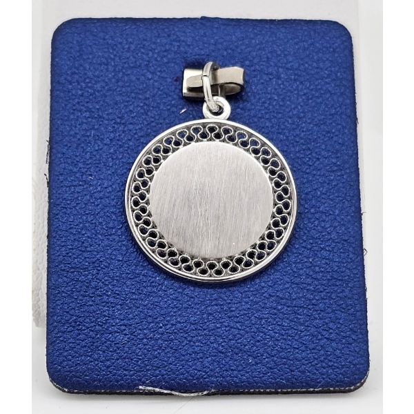 .925 SILVER ROUND ENGRAVABLE PENDANT