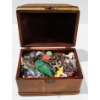 Image 1 : SMALL TREASURE CHEST FULL OF COSTUME JEWELRY