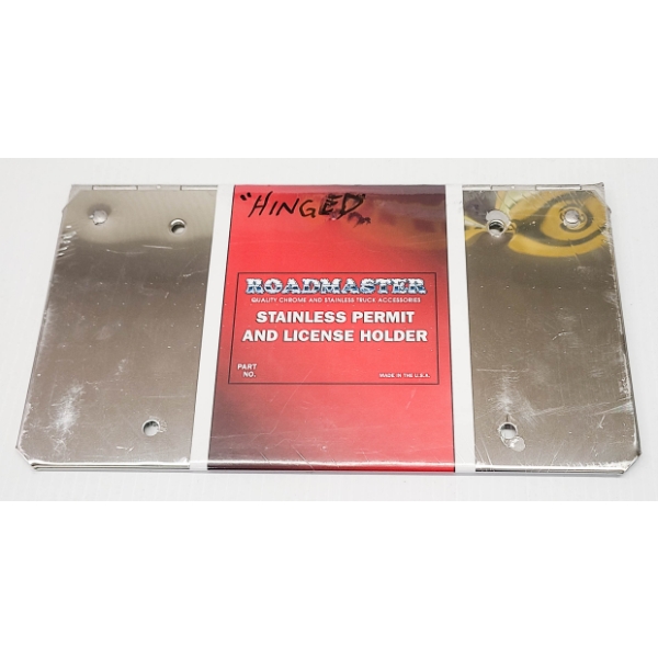 ROADMASTER HINGED STAINLESS STEEL PERMIT & LICENSE PLATE HOLDER