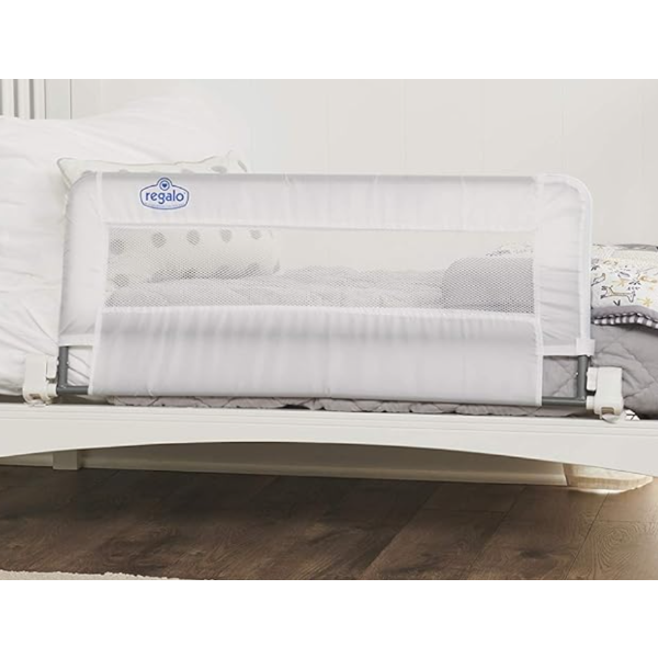 REGALO SWING DOWN CRIB RAIL MODEL 2015DS - WHITE