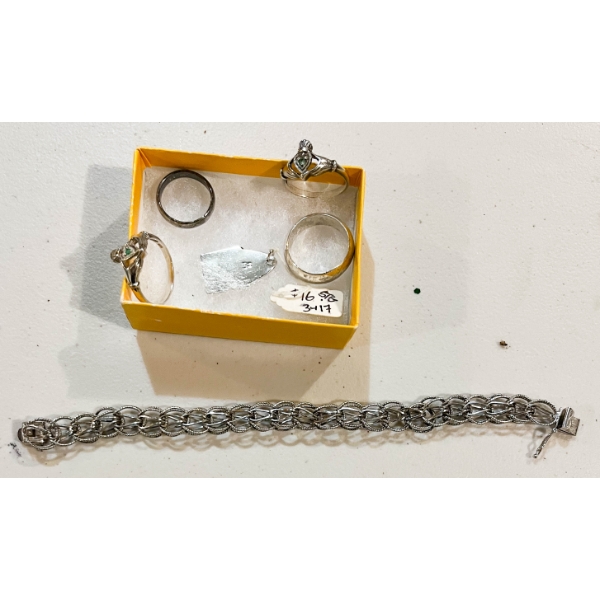 STERLING SILVER RINGS & BRACELETS