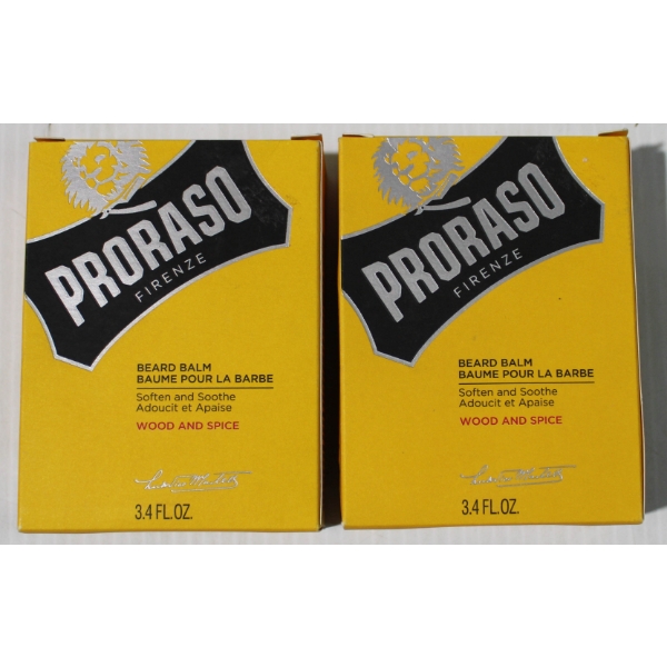  2 MEN'S PRORASO FIRENZE BEARD BALM - WOOD & SPICE