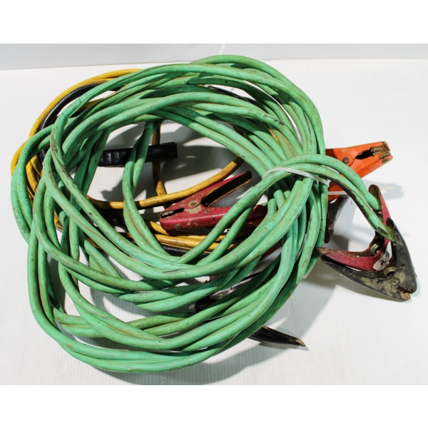 2 HEAVY DUTY BOOSTER CABLES APPROX 15' & 20'