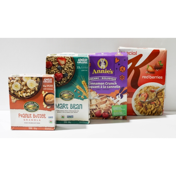 4 BXS GRANOLA & CEREAL - NATURE'S PATH - ANNIES ETC.