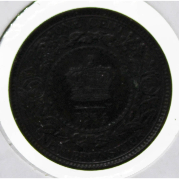 1864 (SHORT 6) NEW BRUNSWICK COPPER PENNY