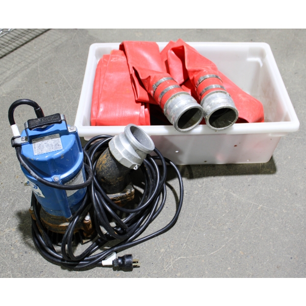 TSURMI HS3.75S 3" WATER PUMP W/ 2 X 50FT DISCHARGE HOSES