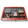 Image 1 : WOODEN WALL DISPLAY CURIO CABINET W/ JEWELRY ETC.