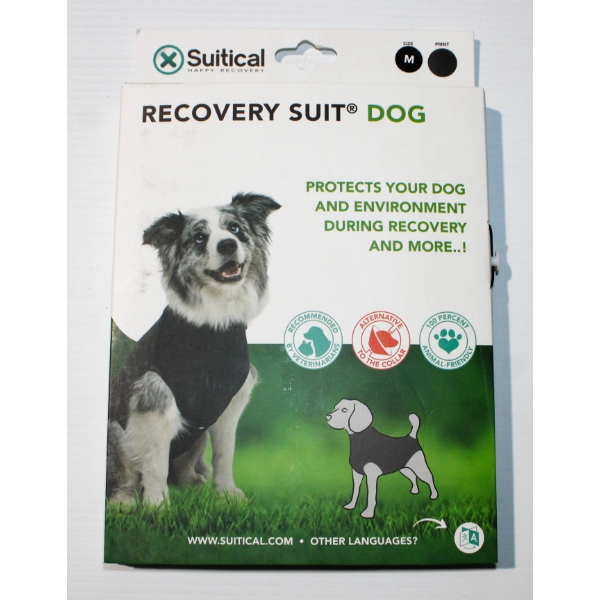 NEW SUITICAL DOG SURGERY RECOVERY SUIT - M BLK