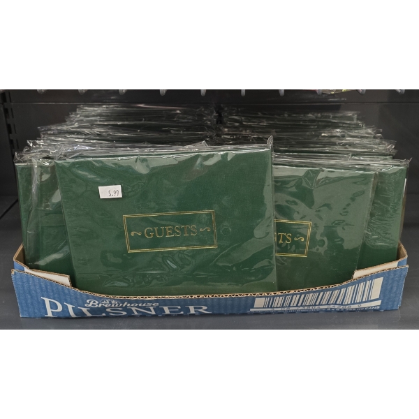 LOT OF GREEN "GUEST" SIGNING BOOKS
