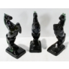 Image 1 : 3 VINT. BLUE MOUNTAIN POTTERY REARING HORSE FIGURINES