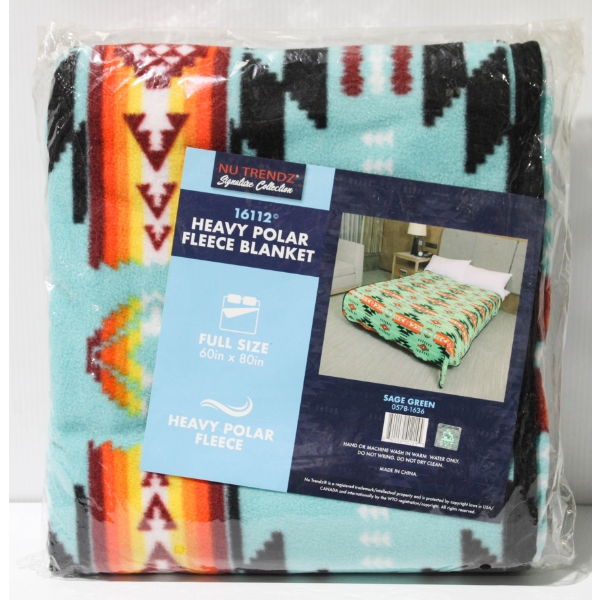 NEW NU TRENDZ SAGE GREEN HEAVY POLAR FLEECE