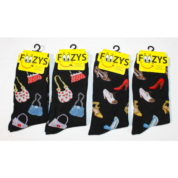4 PR NEW WOMEN'S FOOZYS SOCKS - PURSES & SHOES