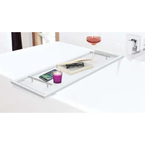 TOILET TREE CLEAR ACRYLIC BATHTUB CADDY