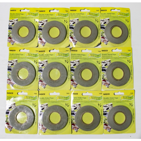 12 NASCO DOUBLE-SIDED TAPE - ACID FREE 