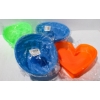 Image 1 : 4 SILICONE CAKE & JELLO MOLDS ORANGE GREEN BLUE