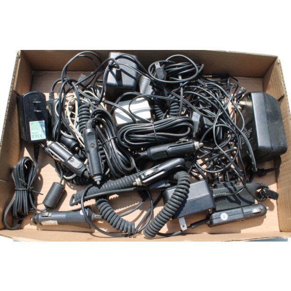 ASST. ADAPTERS & CIGARETTE LIGHTER PLUG IN CORDS