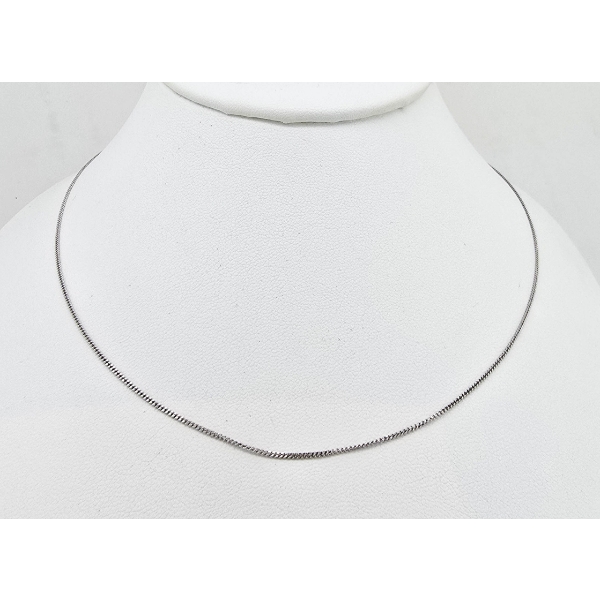 14K WHITE GOLD 17" NECKLACE