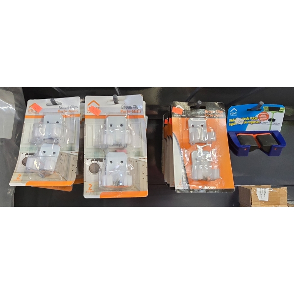 BROOM / MOP WALL CLIPS