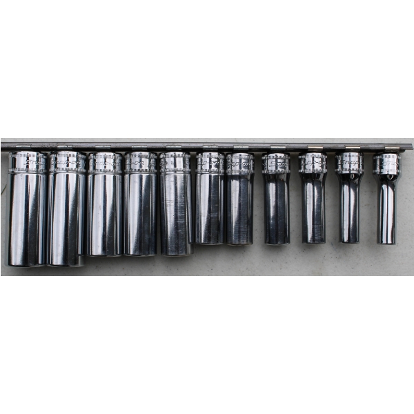 11PC SNAP-ON 3/8" DRIVE 6 POINT DEEP SOCKET SET - METRIC