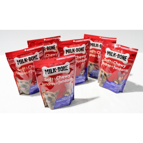 6 X 113G MILK BONE STEAK & CHEESE FLAVOR DOG TREATS