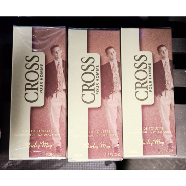 3 X 100ML CROSS FOR MEN EAU DE TOILETTE SHIRLEY MAY