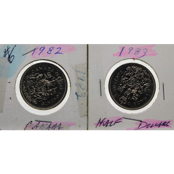 1982-83 OH/BU CANADA 50 CENT COINS