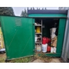 Image 1 : FUEL & OIL METAL STORAGE SHED W/ CONTENTS