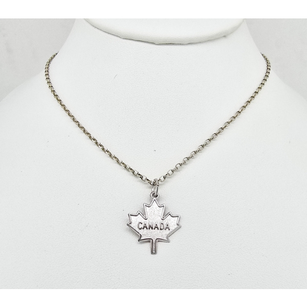 .925 SILVER 20" MAPLE LEAF NECKLACE
