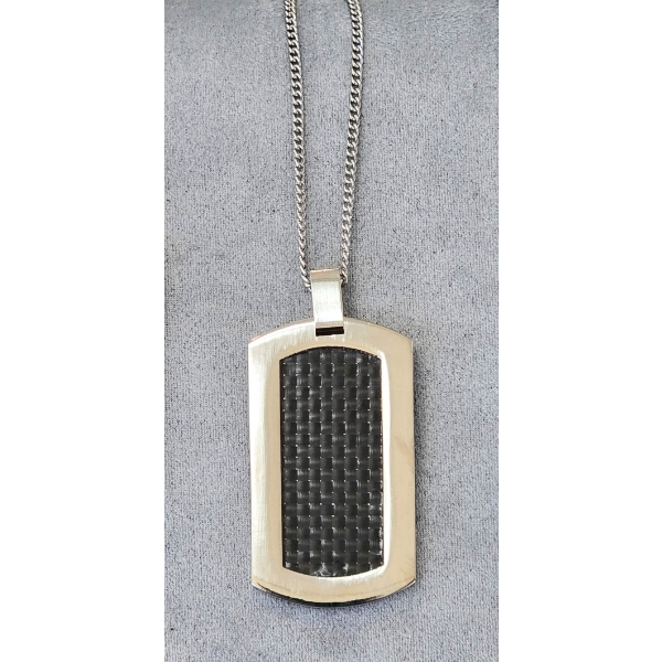 24" NEW STEEL CHAIN W/ TITANIUM PENDANT