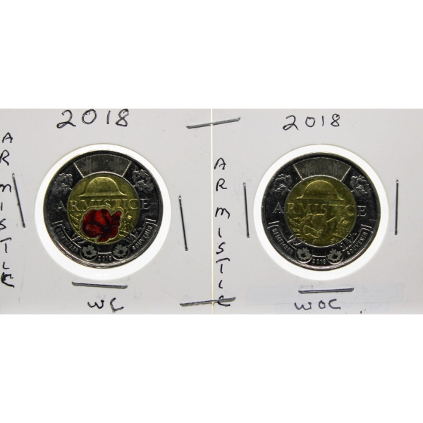 2020 CANADA AR MISTIC WC & WOC $2 DOLLAR COINS
