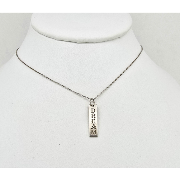 .925 SILVER 20" NECKLACE W/ DREAM PENDANT