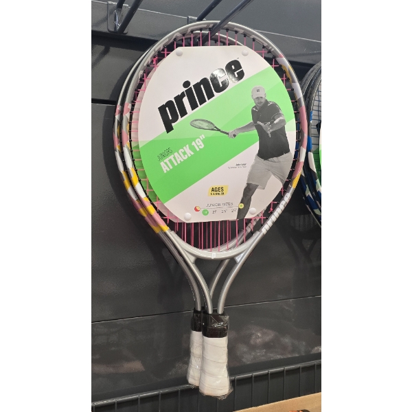 TWO PRINCE JUNIORS ATACK 19" TENNIS RACKETS