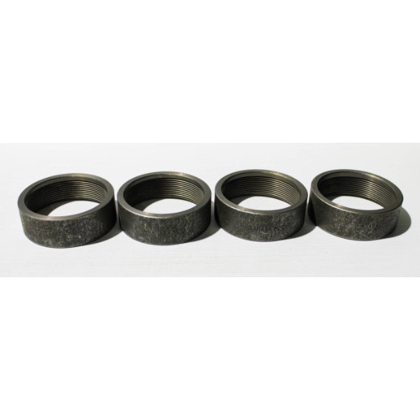 FOUR NEW 1 5/8" WIDE LARGE THREAD WELD COLLARS