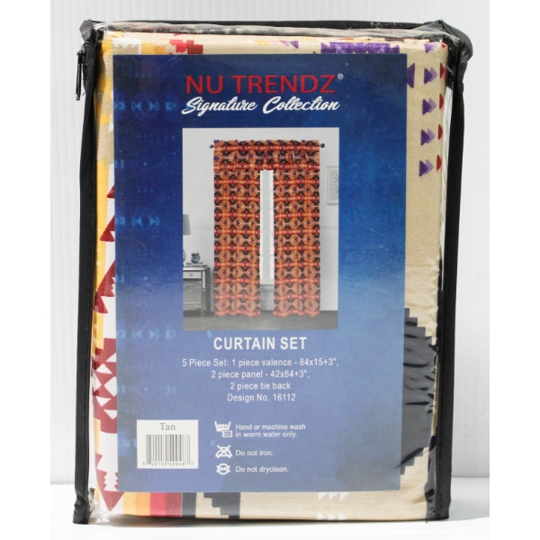  5PCS NEW NU TRENDZ CURTAIN SET (G)