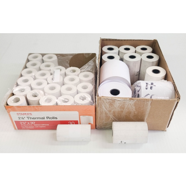 ASST. THERMAL ROLLS FOR CASH REGISTERS CALCULATORS ETC.