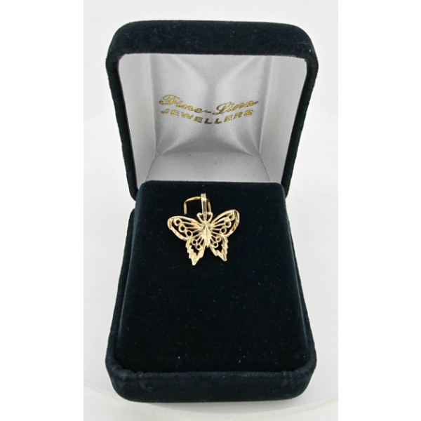 10K GOLD BUTTERFLY PENDANT