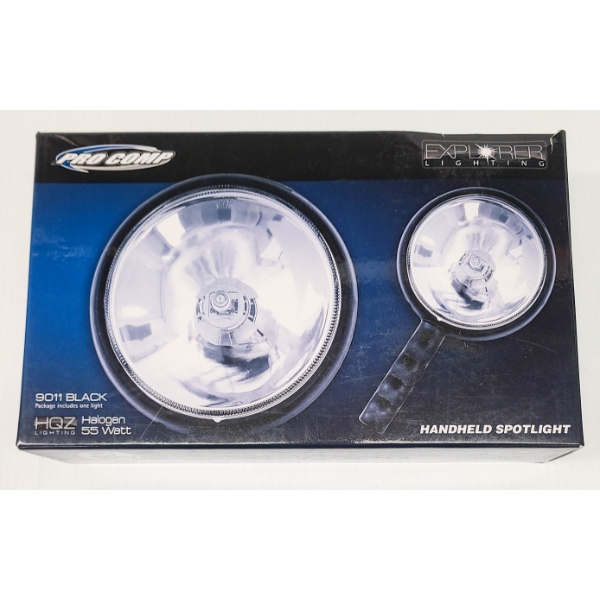 PRO COMP HANDHELD SPOTLIGHT 9011 BLK - 55W HALOGEN