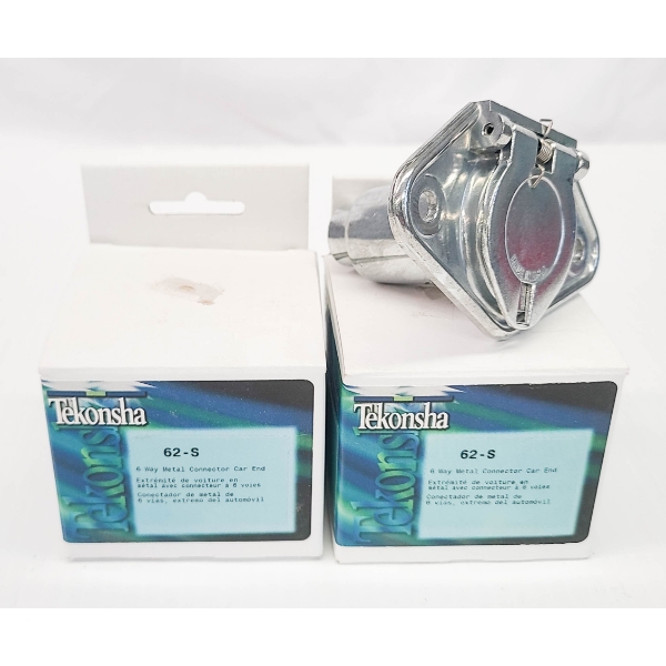 2 TEKONSHA 6 WAY METAL TRAILER CONNECTOR